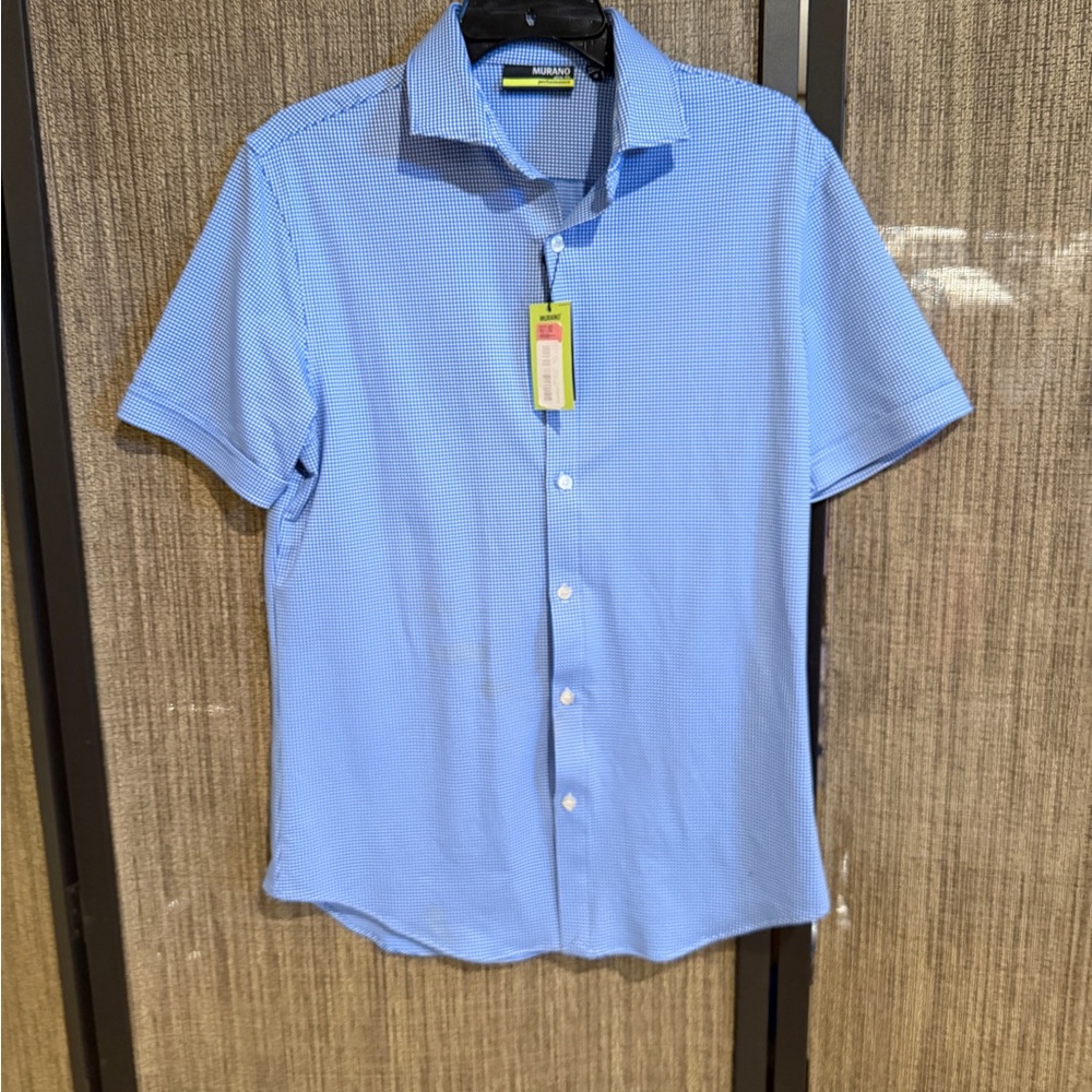 Murano‎ Light Blue Casual Button Down Shirt Mens Size M NEW